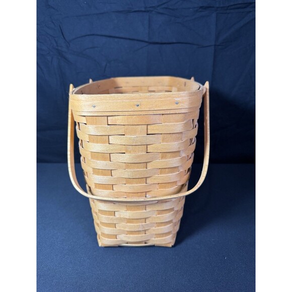Vintage LONGABERGER 15"w x 11"h Rectangular Double Handle Market Magazine Basket - Picture 2 of 7